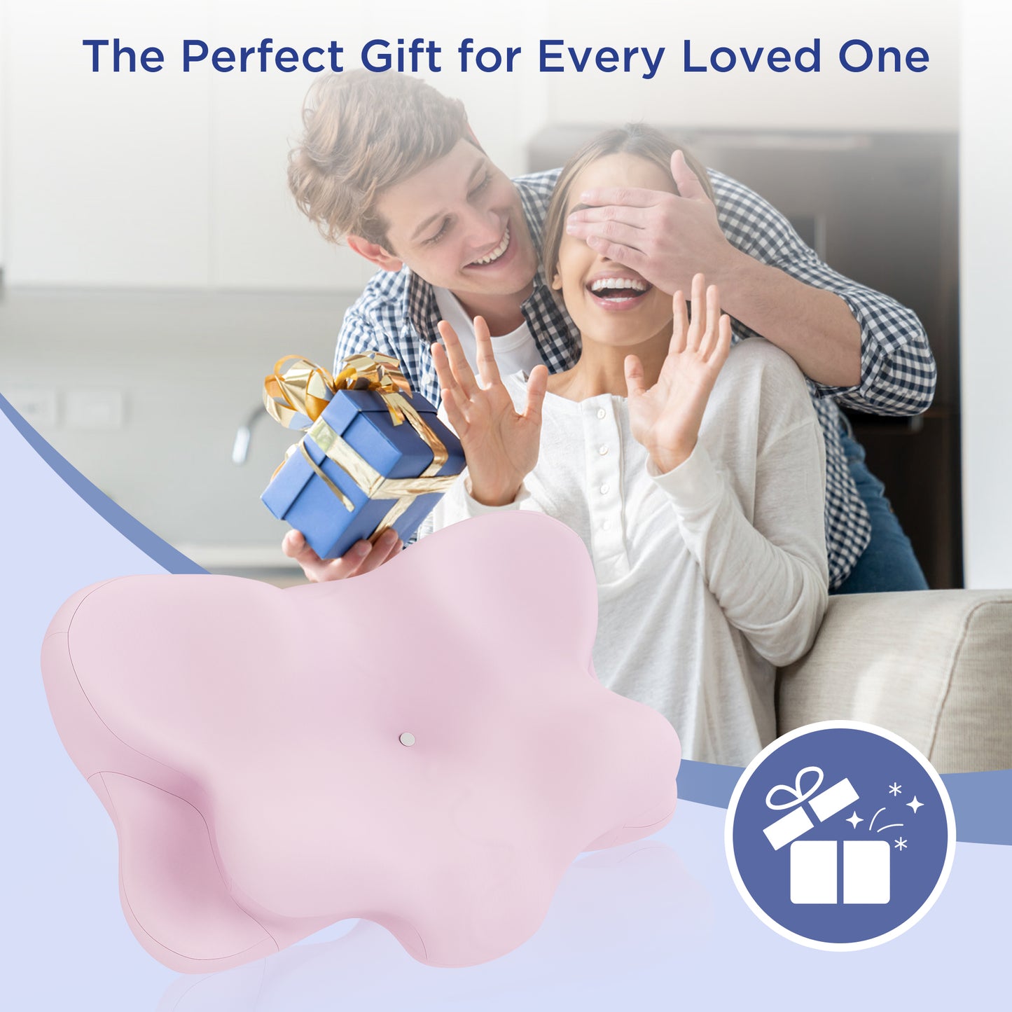 CHICASA 5-Zone Cervical Memory Pillow | 55D Slow Rebound Neck Support Pillow with Removable Cover & Dual Height for Travel