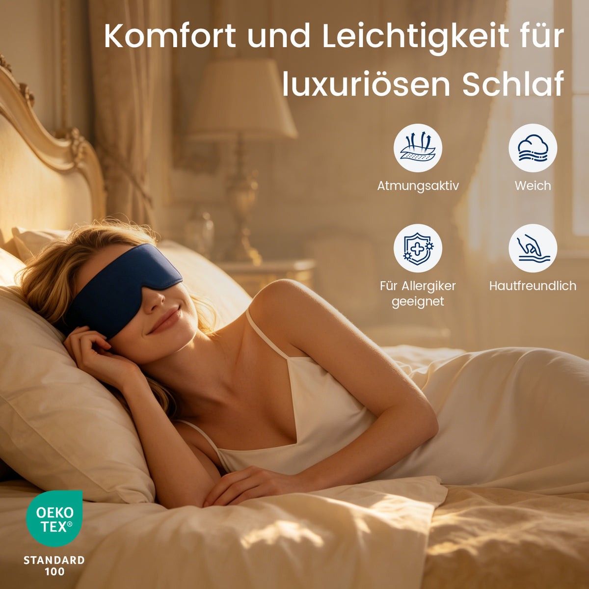 Reversible Full-Coverage Cooling Sleep Mask with Gentle Noise Reduction