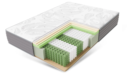 CHICASA Mattress, 22/25 cm, Pocket Spring Mattress, 7-Zone, HR Cold Foam, OEKO-TEX Certified, Anti-Allergic