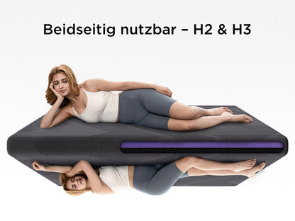 CHICASA Topper, Gel Topper, 8 cm, 7-Zone Cold Foam Topper H2 and H3, Mattress and Topper in One, Lightweight and Versatile, 90x200 cm, Comfortable for Home and Travel