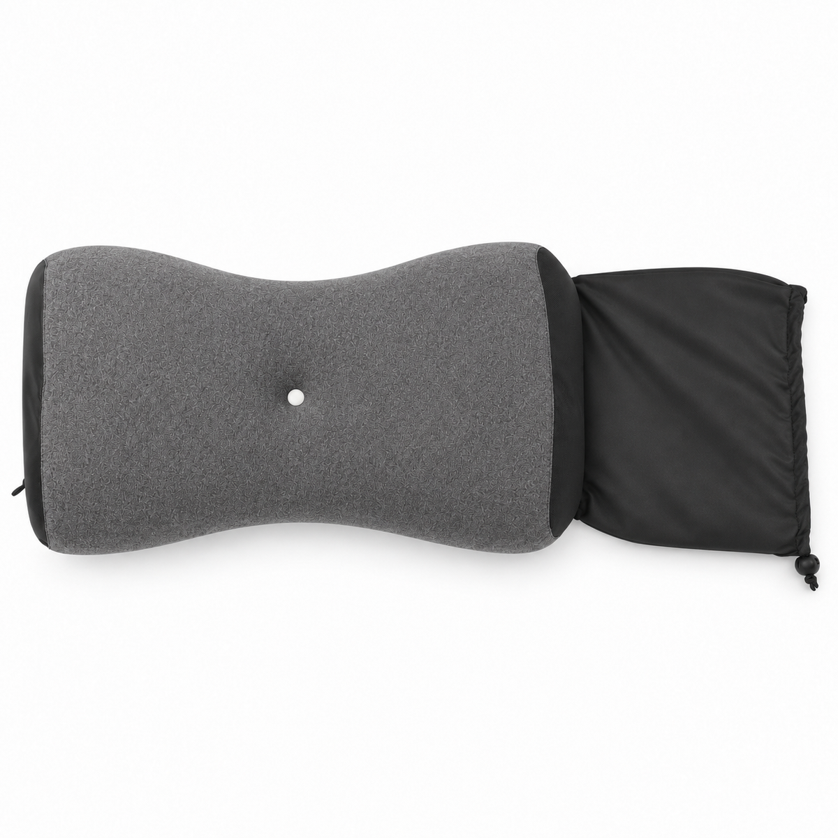 Gray Ergonomic Travel Pillow, 50D Memory Foam
